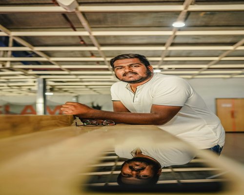 Man portrait smiling